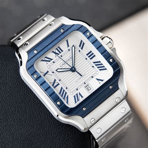 cheap cartier santos|cartier santos blue bezel.